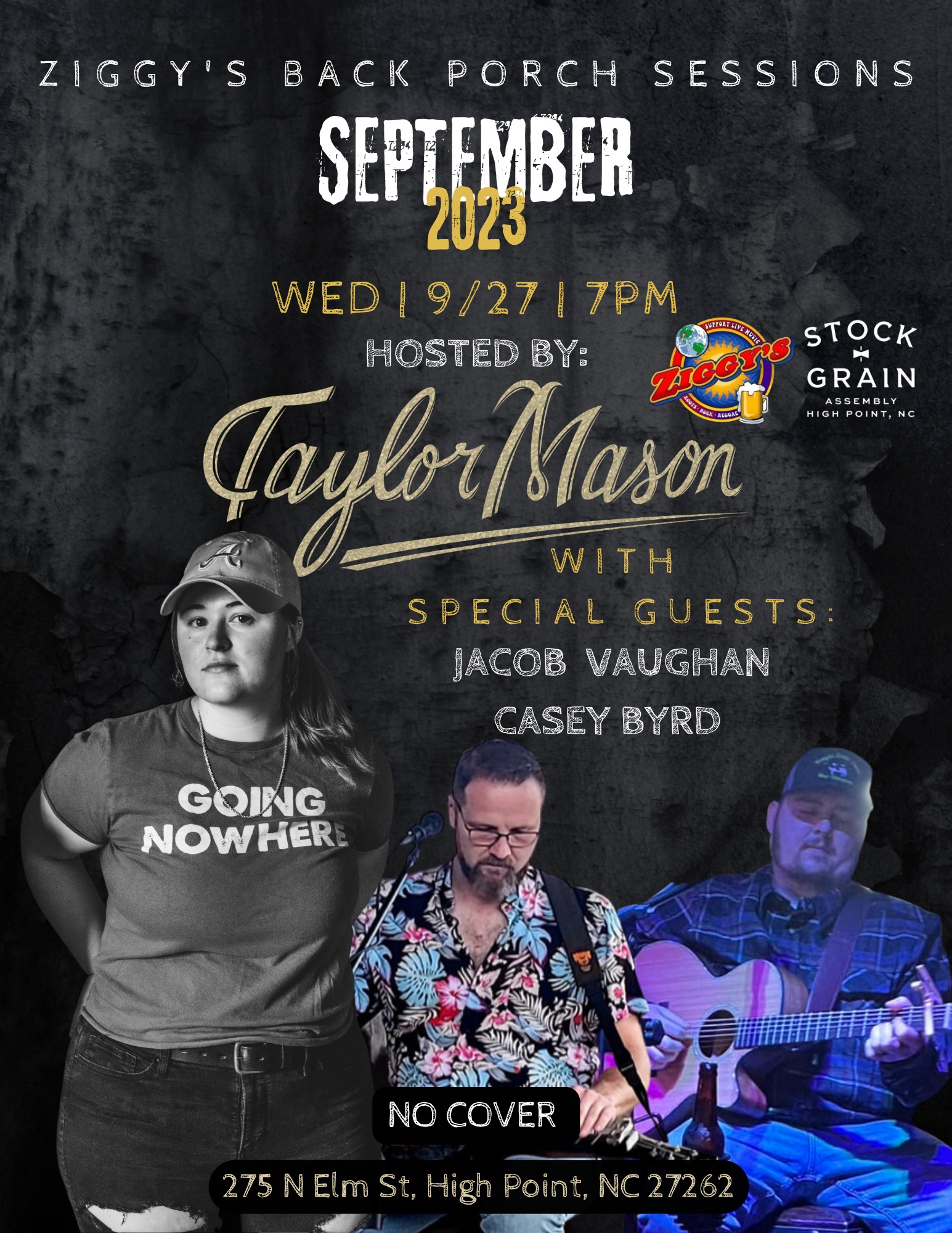 TAYLOR MASON: ZIGGY’S BACK PORCH SESSIONS | W/ CASY BYRD & JACOB VAUGHAN