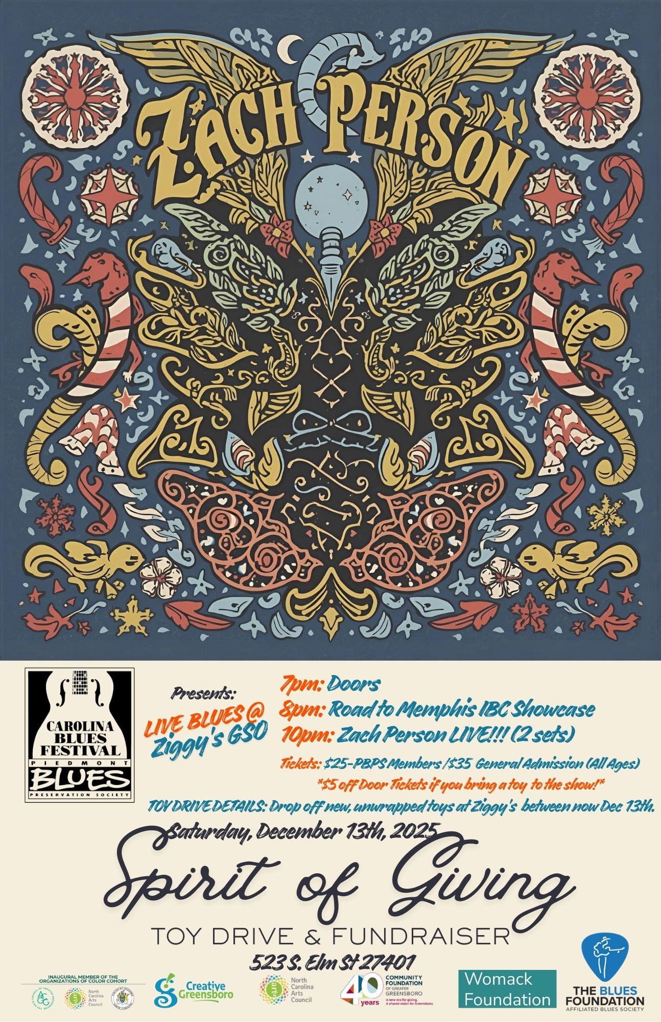 2025 Spirit of Giving Holiday Toy Drive and Fundraiser feat Zach Person *LIVE*